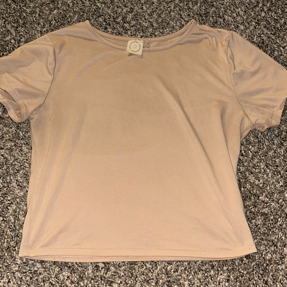 Cropped Nude Tee